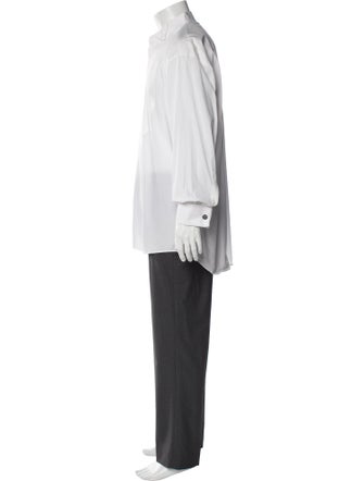 Christian Dior Bee Accent Long Sleeve Tuxedo Shirt