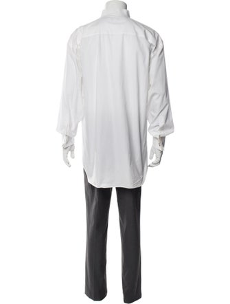 Christian Dior Bee Accent Long Sleeve Tuxedo Shirt