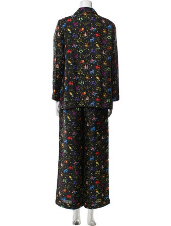 Christian Dior Silk Printed Pant Set