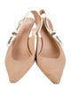 Christian Dior Sylvie Web Accent Bow Accents Slingback Pumps