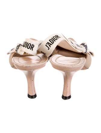 Christian Dior Sylvie Web Accent Bow Accents Slingback Pumps