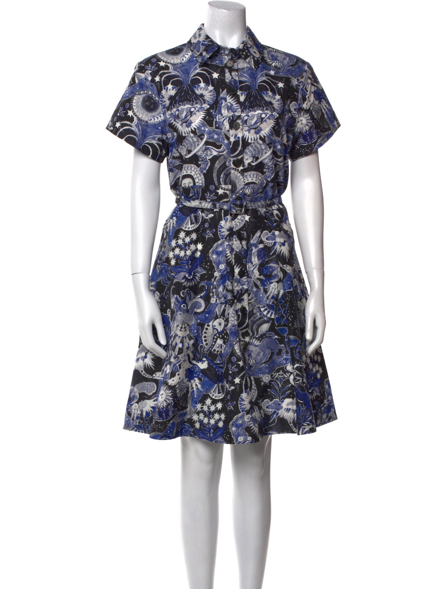 Christian Dior Printed Knee-Length Dress