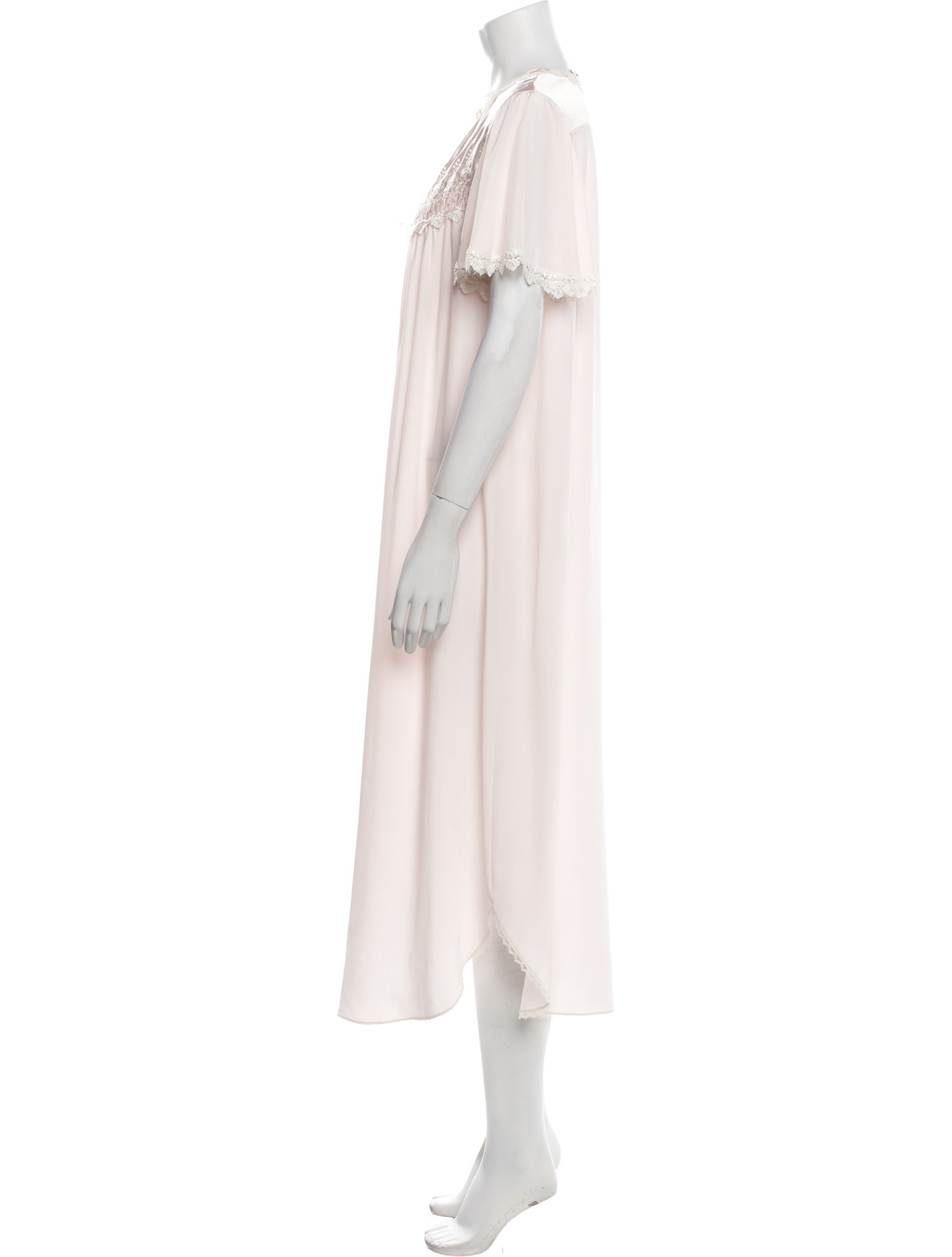 Christian Dior Late 1970's - Early 1980's Bow Accents Nightgown