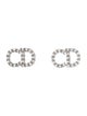 Christian Dior Crystal Clair D Lune Stud Earrings