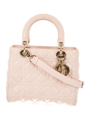 Christian Dior Handle Bags Cannage Lady Medium Vintage