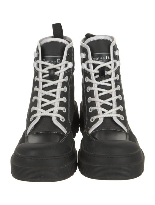 Christian Dior Canvas Combat Boots