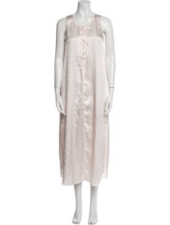 Christian Dior Satin Embroidered Accent Nightgown