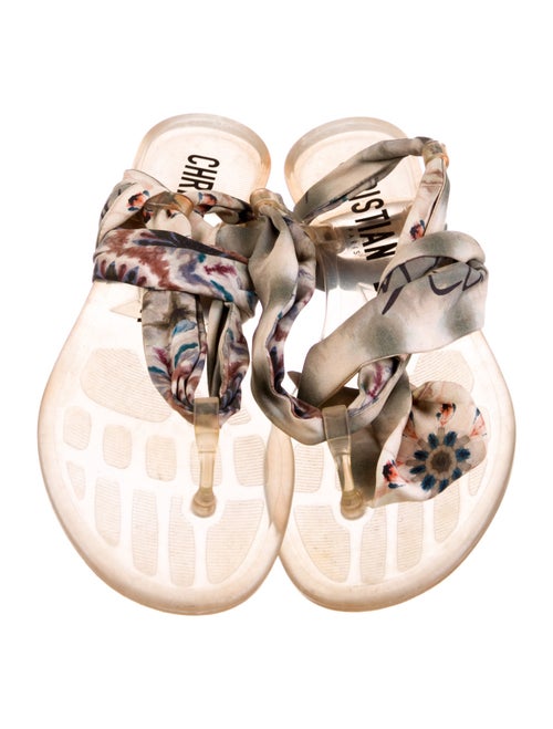 Christian Dior Floral Print Gladiator Sandals