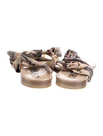 Christian Dior Floral Print Gladiator Sandals