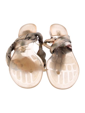 Christian Dior Floral Print Gladiator Sandals