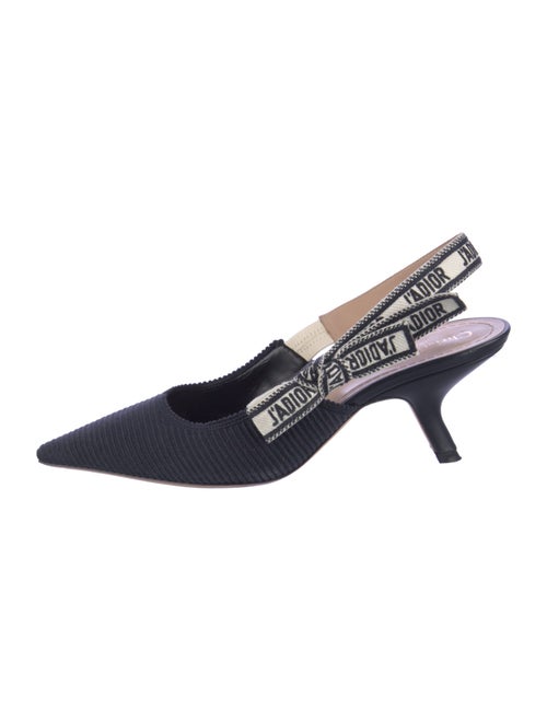 Christian Dior Canvas Printed Slingback Pumps
