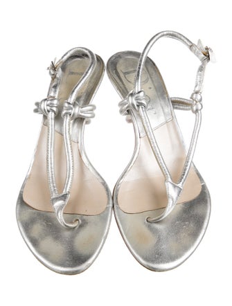 Christian Dior Leather Slingback Sandals