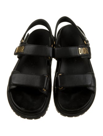 Christian Dior Signature Logo Leather Slingback Sandals