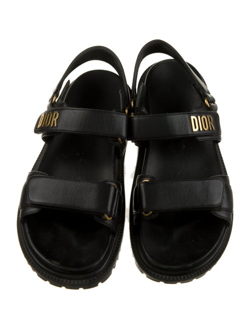 Christian Dior Signature Logo Leather Slingback Sandals