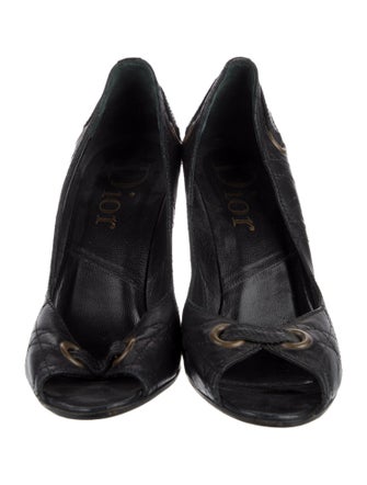Christian Dior Cannage Pattern Leather Pumps