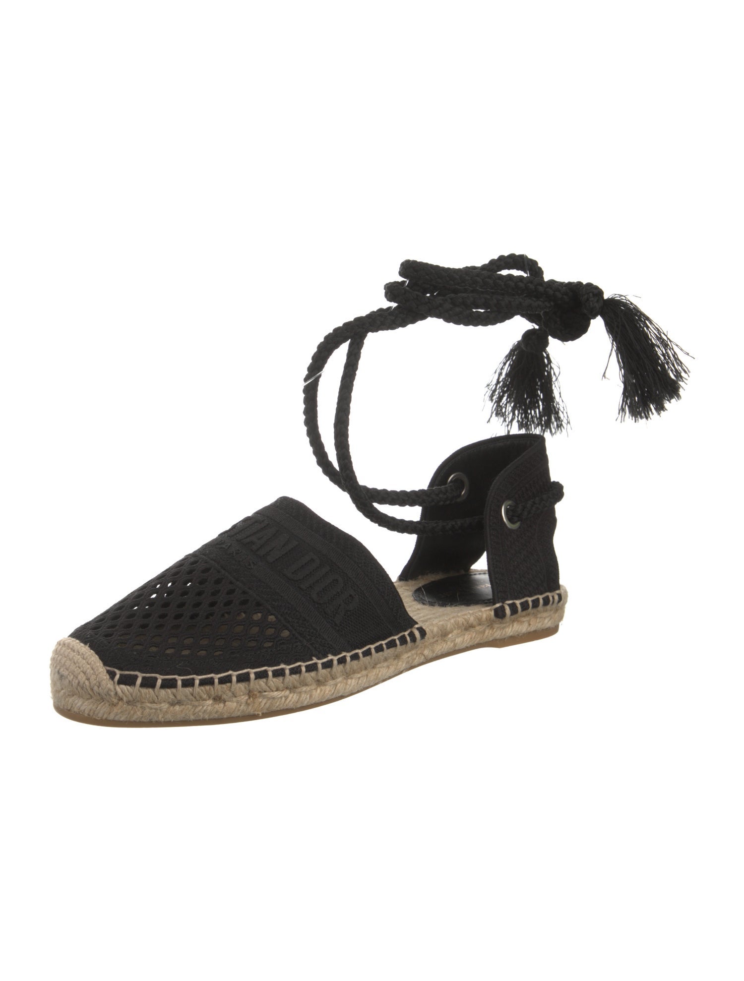 Christian Dior Canvas Tassel Accents Espadrilles