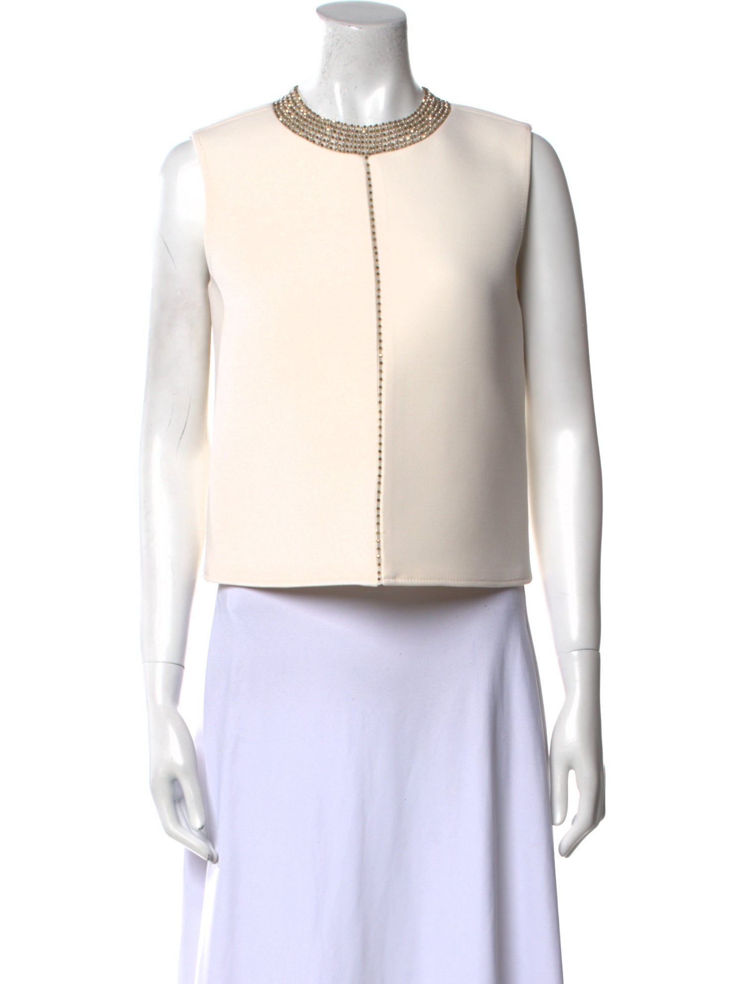 Christian Dior Wool Crew Neck Crop Top