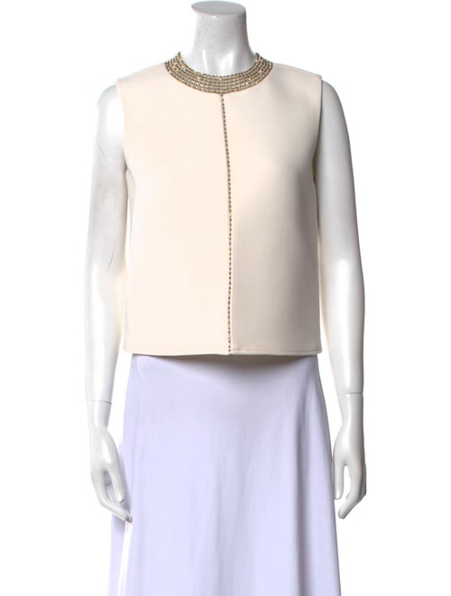 Christian Dior Wool Crew Neck Crop Top