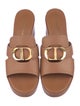 Christian Dior Leather Cutout Accent Slides