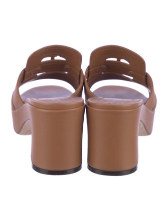 Christian Dior Leather Cutout Accent Slides