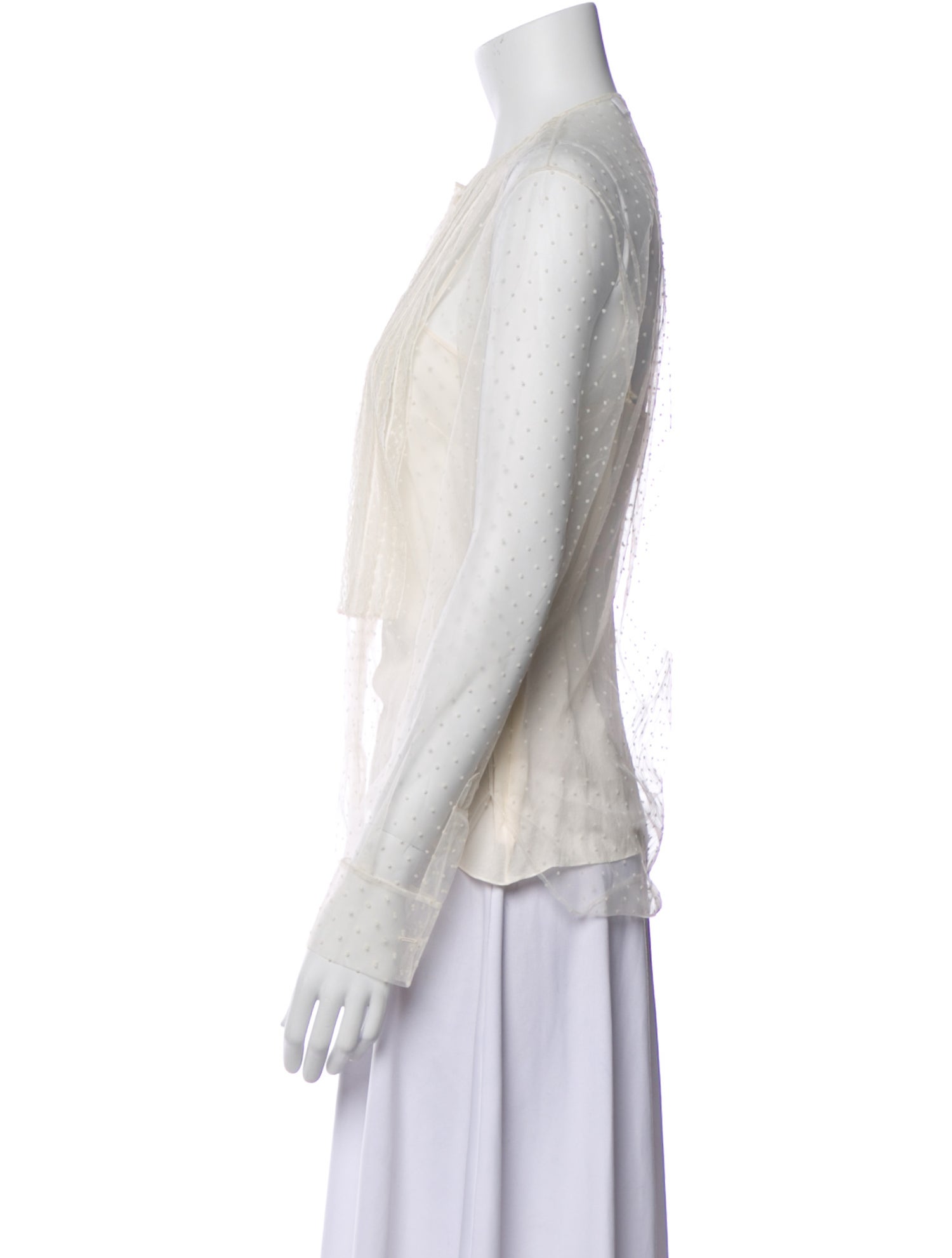 Christian Dior Silk Crew Neck Blouse