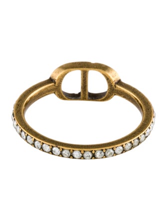 Christian Dior Crystal Cocktail Three Ring Set