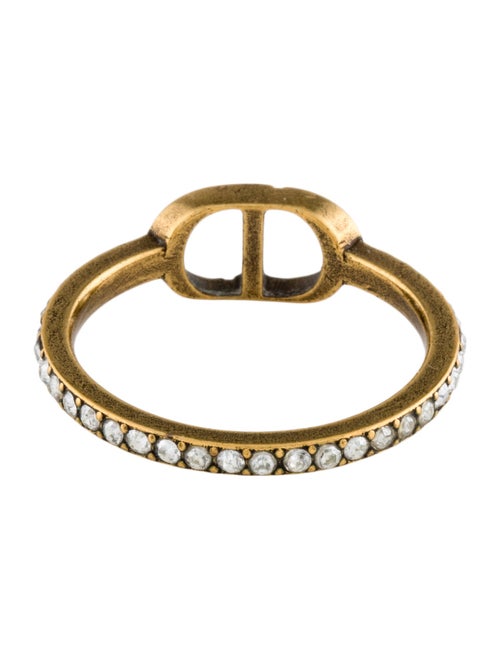 Christian Dior Crystal Cocktail Three Ring Set