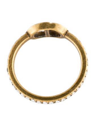 Christian Dior Crystal Cocktail Three Ring Set