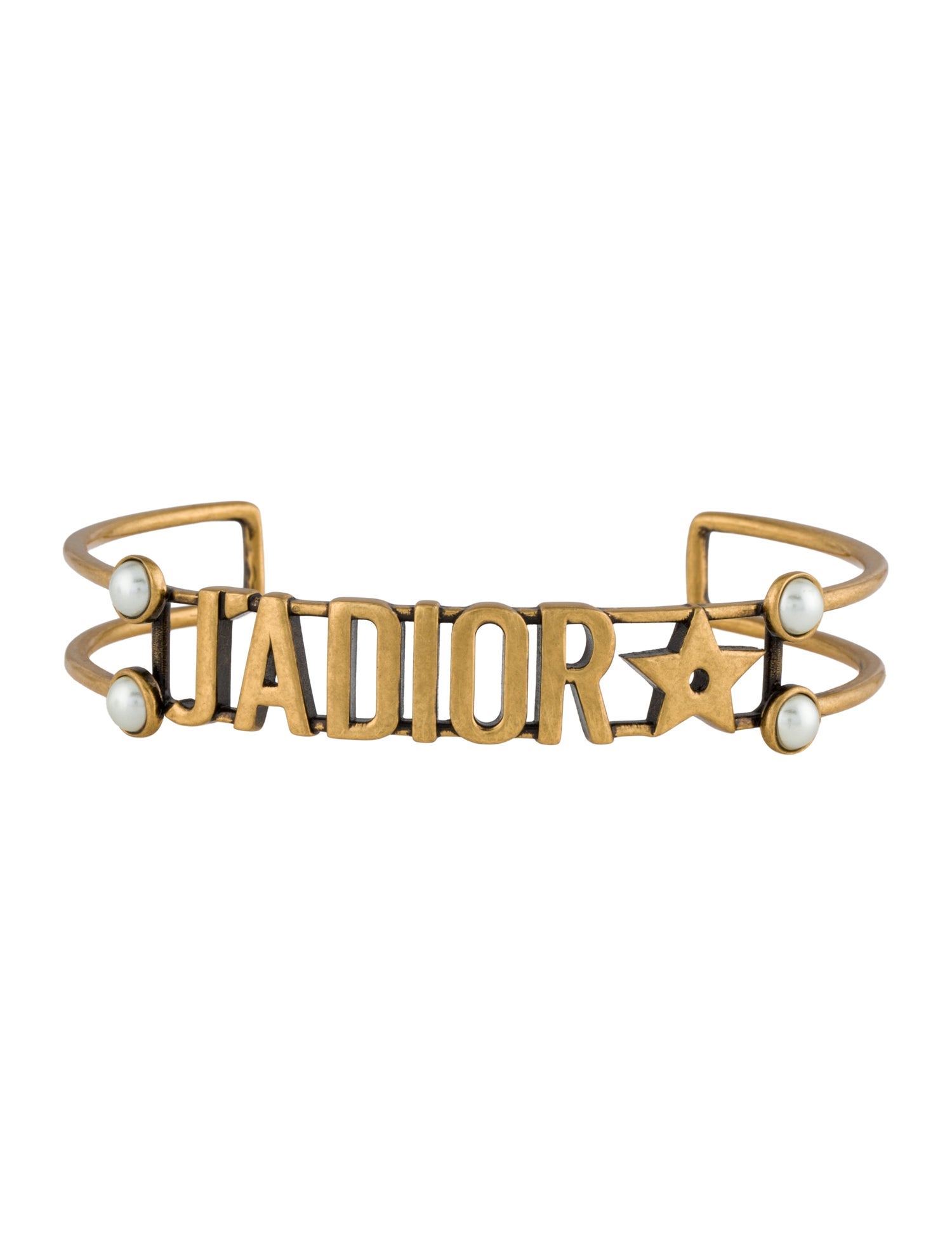 Christian Dior Faux Pearl J'Adior Cuff Bracelet