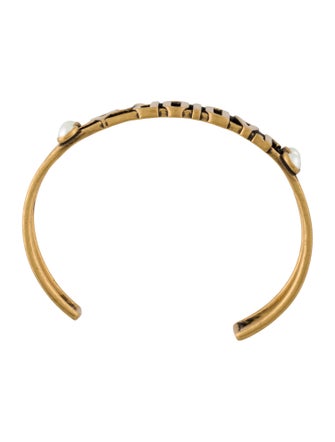 Christian Dior Faux Pearl J'Adior Cuff Bracelet