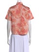 Christian Dior Silk Tie-Dye Print Button-Up Top