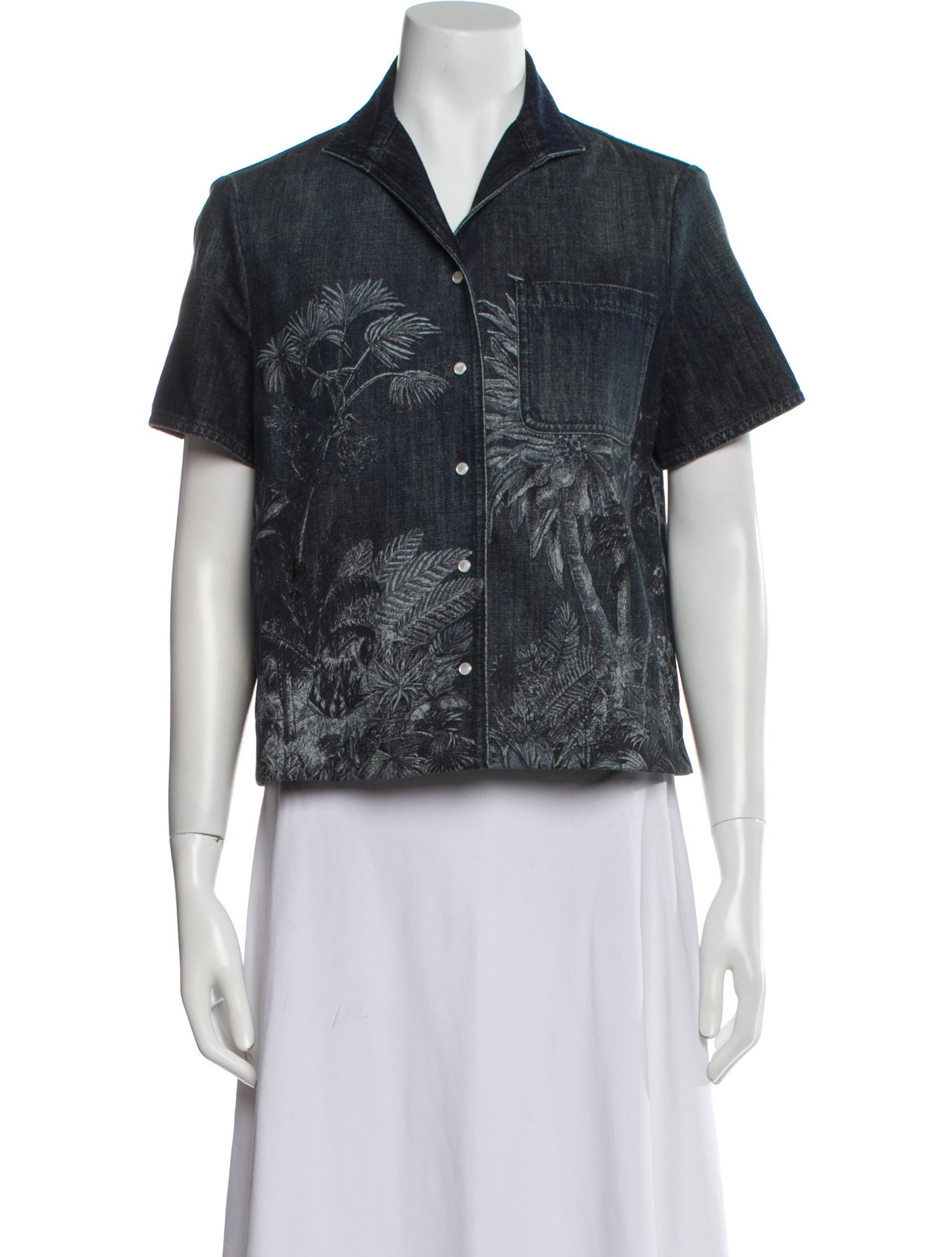 Christian Dior 2019 Printed Button-Up Top