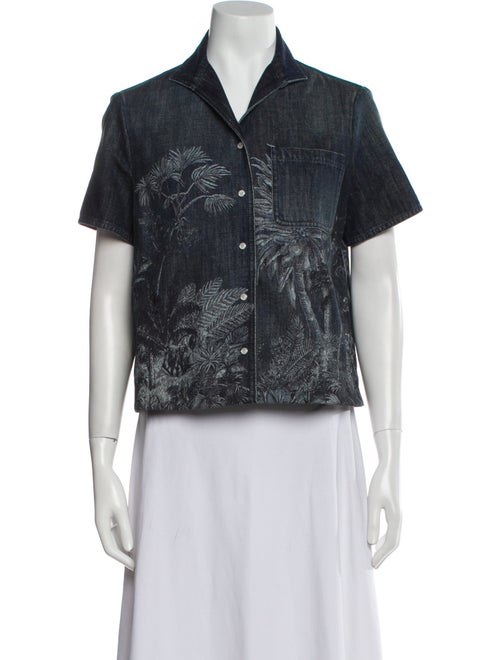 Christian Dior 2019 Printed Button-Up Top