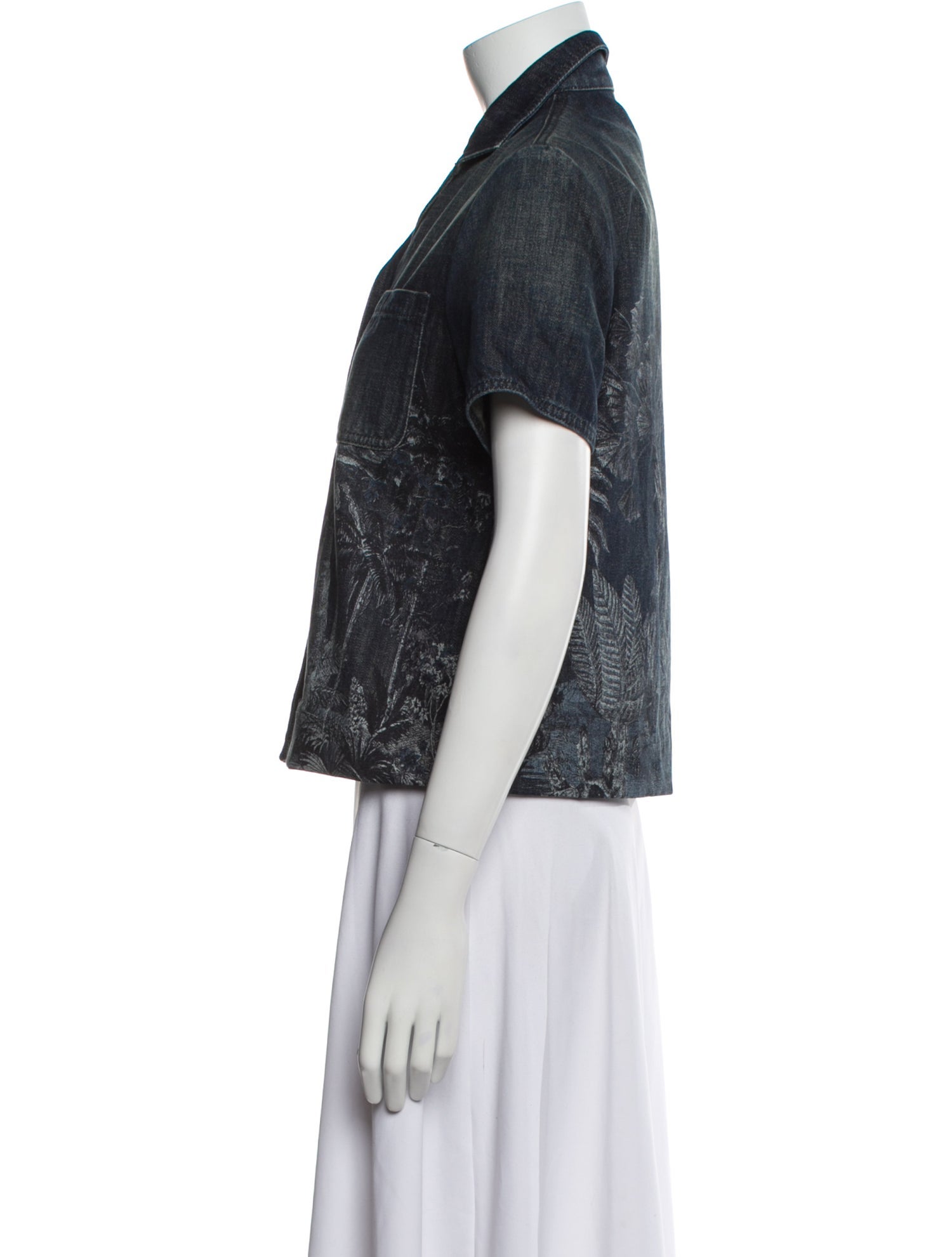 Christian Dior 2019 Printed Button-Up Top