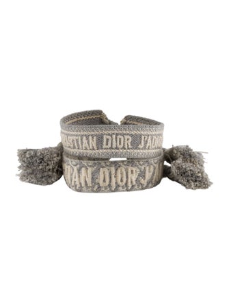 Christian Dior Thread & Fabric Bracelet Set