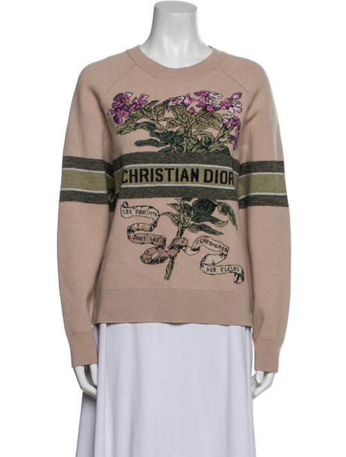 Christian Dior Cashmere Floral Sweater