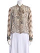 Christian Dior Silk Printed Button-Up Top