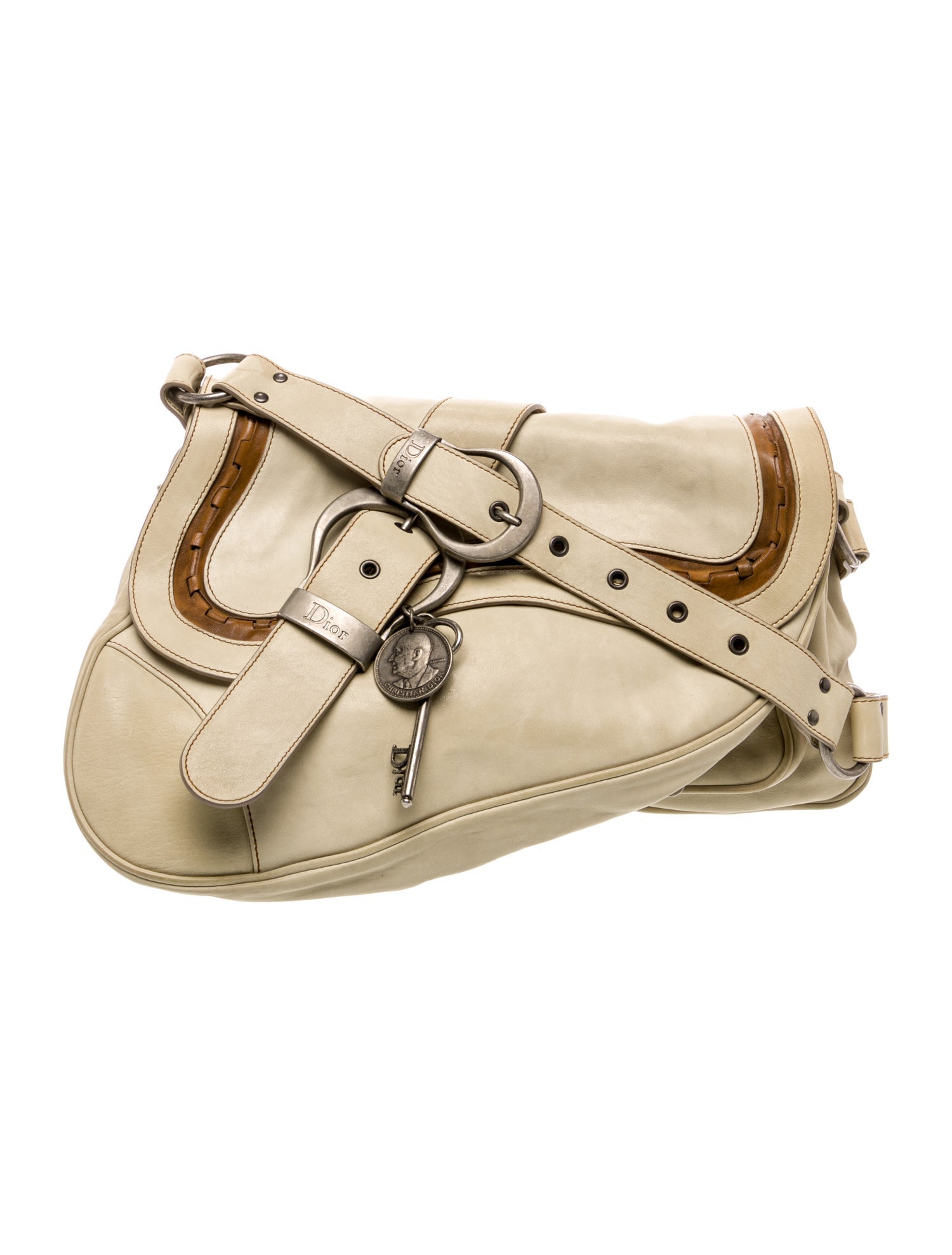 Christian Dior Leather Gaucho Double Saddle Medium Vintage