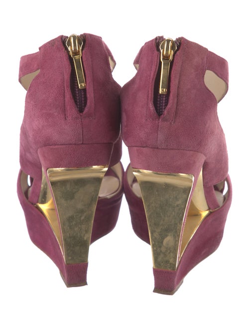 Christian Dior Suede Cutout Accent T-Strap Pumps