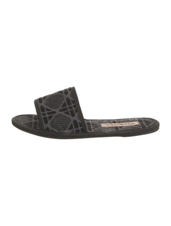 Christian Dior Cannage Pattern Velvet Slides