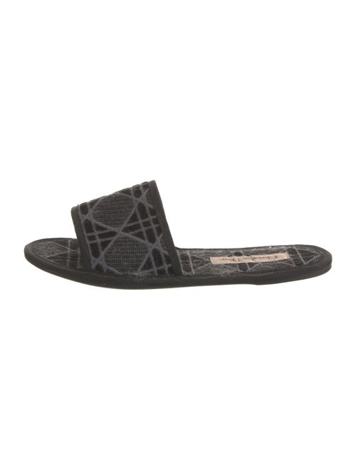 Christian Dior Cannage Pattern Velvet Slides