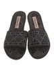 Christian Dior Cannage Pattern Velvet Slides