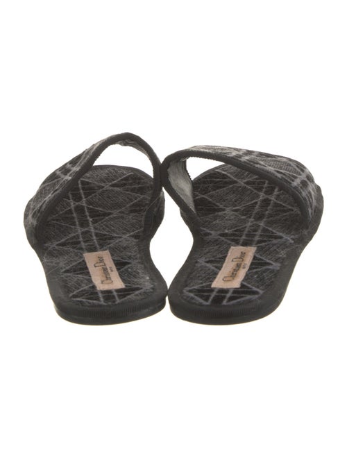 Christian Dior Cannage Pattern Velvet Slides