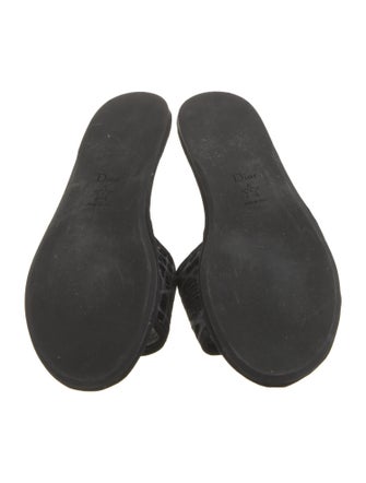 Christian Dior Cannage Pattern Velvet Slides