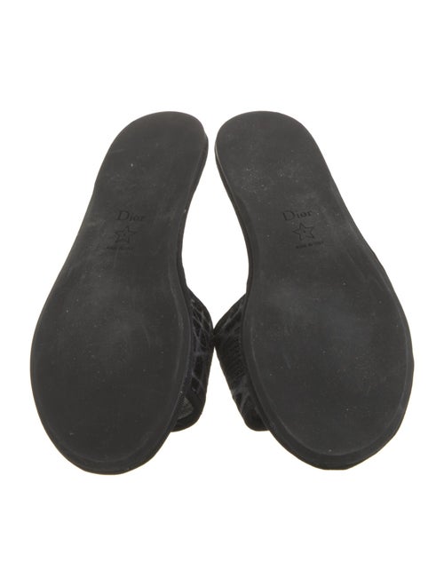 Christian Dior Cannage Pattern Velvet Slides