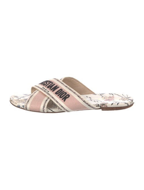 Christian Dior Canvas Printed Slides