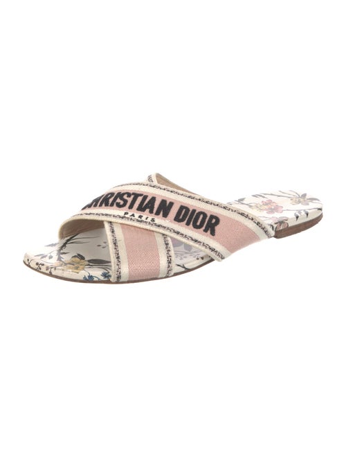 Christian Dior Canvas Printed Slides