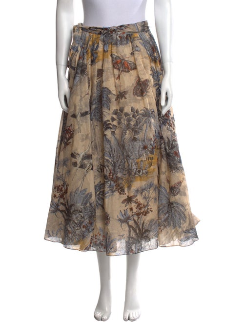 Christian Dior Floral Print Midi Length Skirt