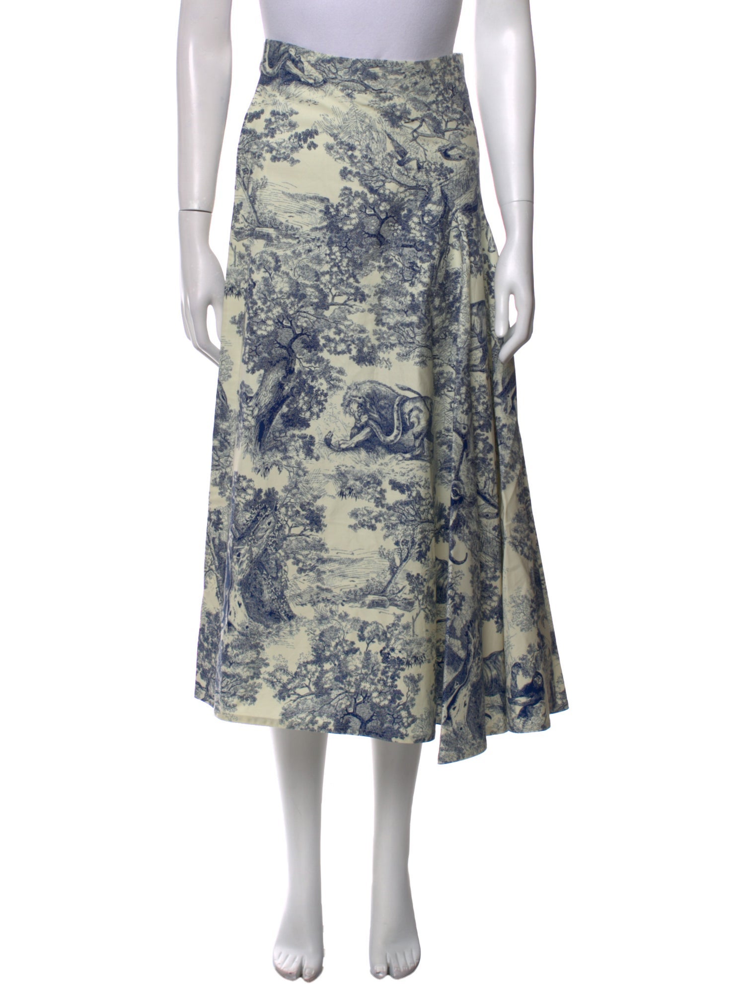 Christian Dior Floral Print Midi Length Skirt