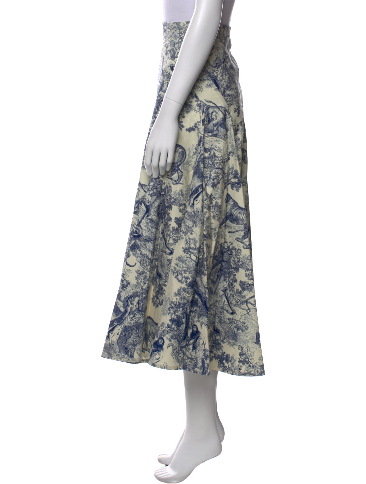 Christian Dior Floral Print Midi Length Skirt